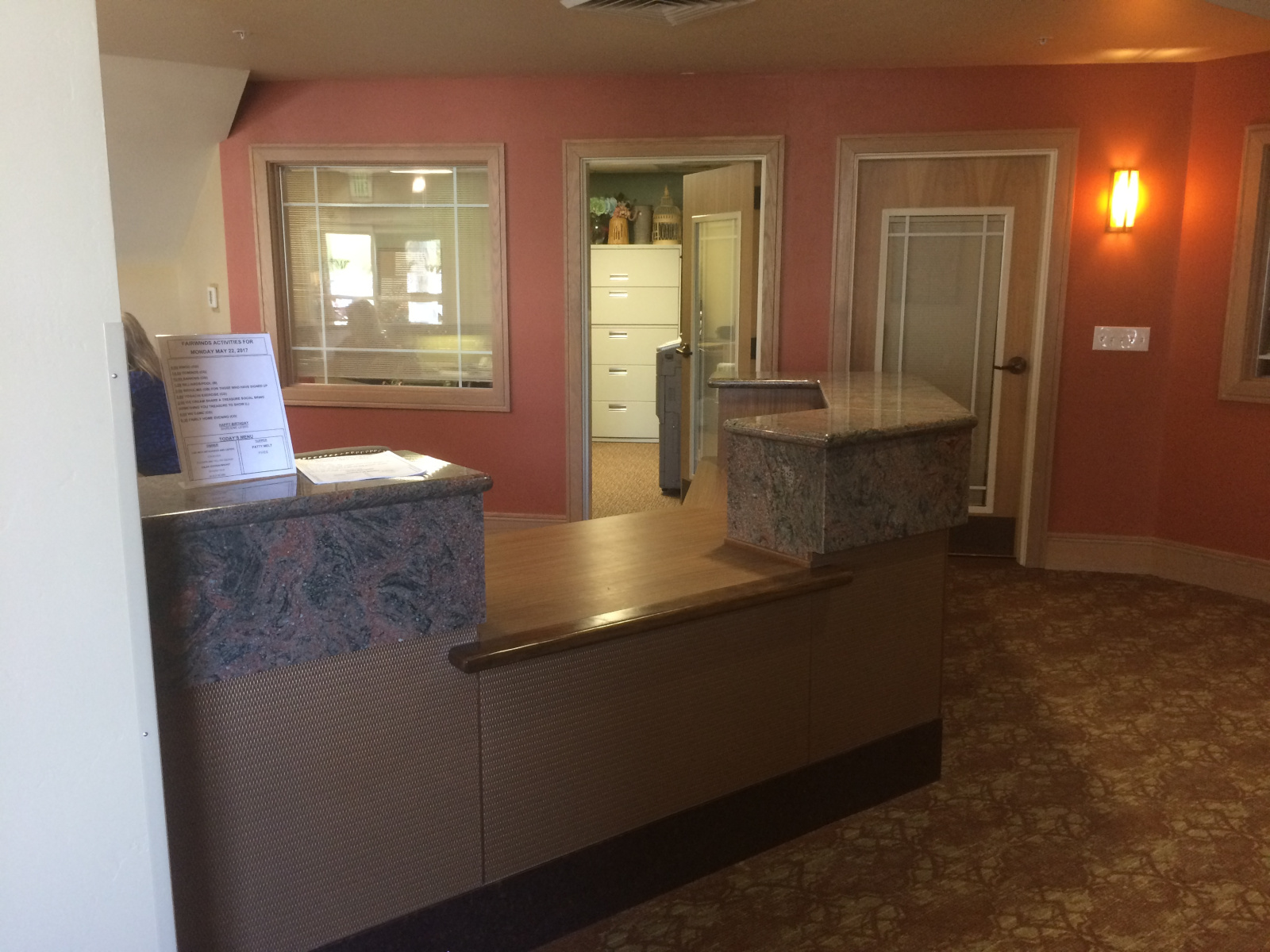 Reception desk